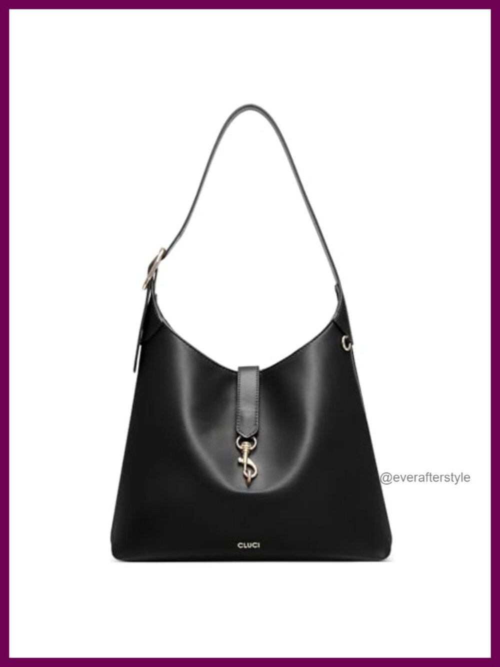 Vegan Leather Slouchy Hobo Shoulder Bag Magnetic Snap